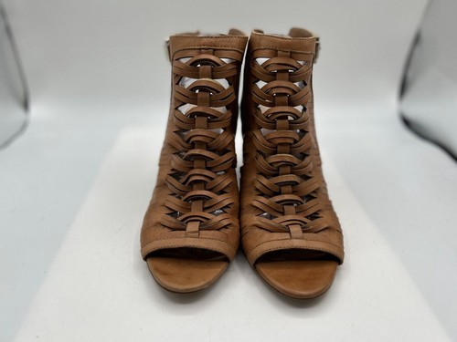 Vince Camuto Emore Slingback Sandal Women's Sz 10M Brown Leather Ankle Buckle - Picture 5 of 6
