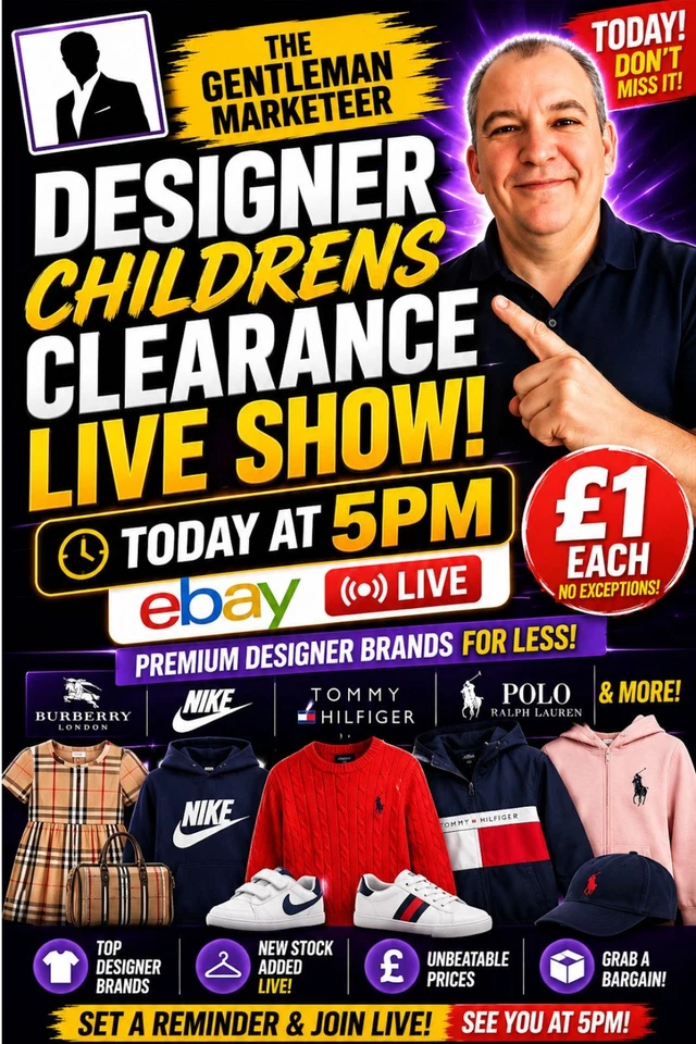 eBay Live Tuesday # Branded Childrens Show Clothing
