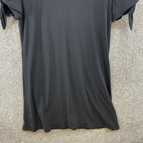 CeCe Damen Kleid Größe M Schwarz Cold Shoulder Kurzarm Etuikleid - Bild 6 von 10