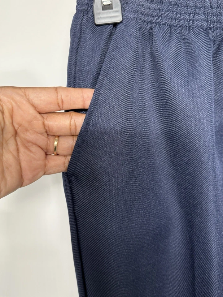 Pantalones para mujer Blair talla 12 azul marino panel abdominal pierna recta ajuste cómodo Foto 3 de 4