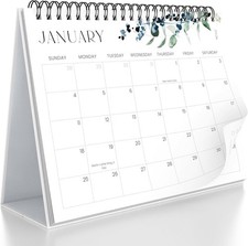 Aesthetic Desk Calendar 2025-2026 - Runs June 2025 until Modern Greenery