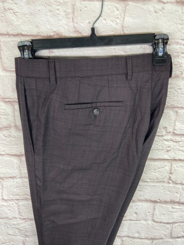 JOHN VARVATOS Anzughose/Hose anthrazitbraun OVERKARO UNGESÄUMT 34 x 36 für Herren