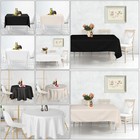 100% Polyester Table Cloths Rectangle Round Cover Tablecloth for Wedding Party