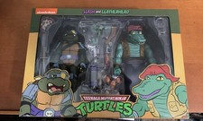 NECA TMNT Teenage Mutant Ninja Turtles & Slash Leatherhead 2 Set Action Figure