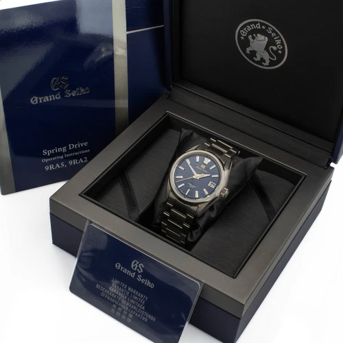 Men's Grand Seiko Spring Drive Lake Suwa LE Navy Dial 40mm Full Set #W698-16