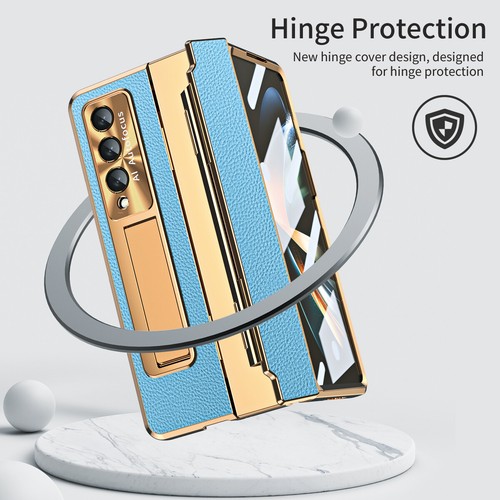 Fr Samsung Galaxy Z Fold 7/6/5/4 Luxury Leather Stand Shockproof Case Pen Stylus - Picture 66 of 70
