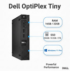 Dell OptiPlex 9020 Tiny PC Intel Core i3  Gen. 16GB RAM 240GB SSD Windows 11