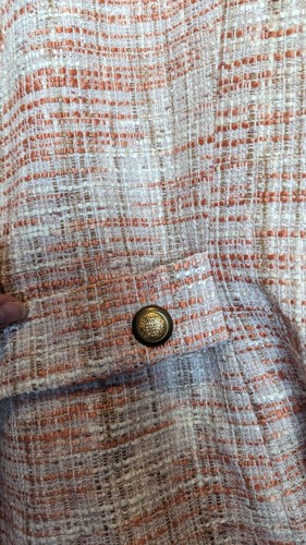 Vintage Y2K Cache Tweed Blazer Anzug Jacke Größe 12 Academia adrette Schulmädchen - Bild 3 von 5