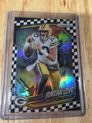 2025 Jordan Love Prizm #82 Black And White Checkered
