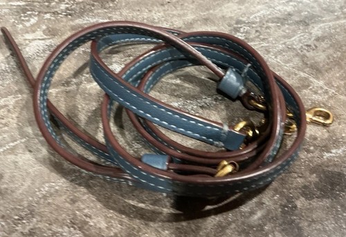 Vintage Coach 20215 dinky blau handschuhgegerbtes Leder mit Kiss Lock Kleingeldbörse innen - Bild 12 von 24