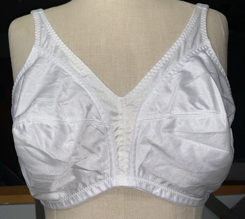 NOS VTG WALMART SIMPLY BASIC 40D CLASSIC WHITE MODEST PROMO BH GRANNY NYLON - Bild 3 von 17