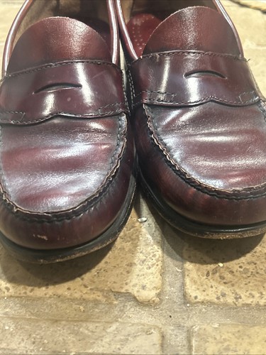 G.H. Bass Mend Weejuns Logan Halbschuhe weinrot burgund Leder Slipper Schuh, 10 1/2 D - Bild 5 von 16