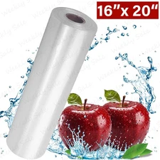 16"x20" Clear Plastic Produce Bags On Roll Kitchen Fruit Vegetable Food Storage