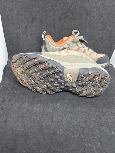 THE NORTH FACE khaki Orange Trim Outdoor Hiking Lace Up Shoes. Youth 2 - Picture 5 of 12