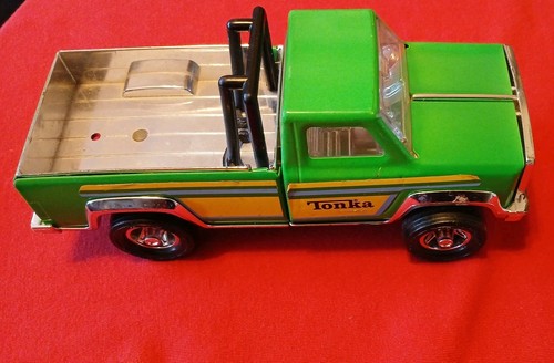 Tonka 1980 Green & Yellow Jeep Pressed Steel Made In USA Vintage Toy - Picture 5 of 6