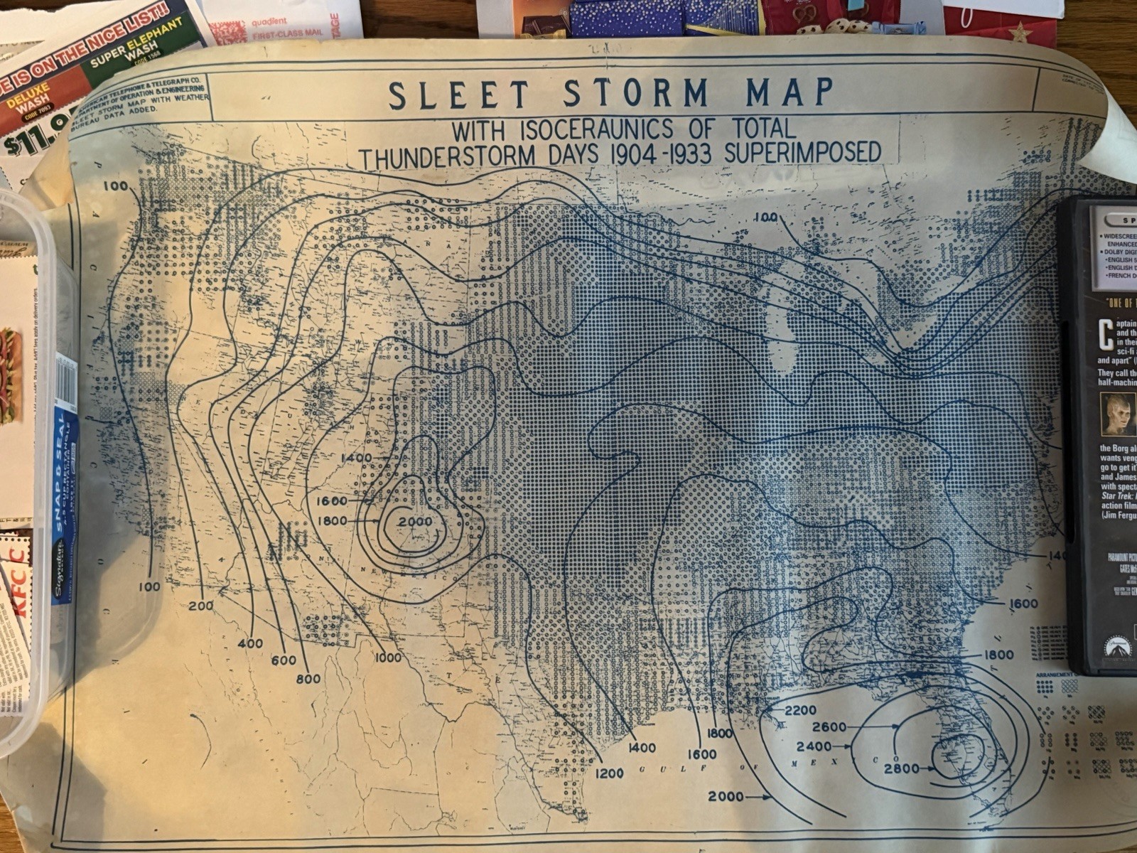 Vintage AT&T Sleet Storm Map