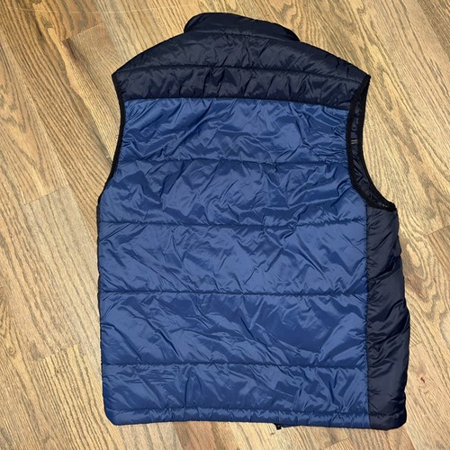 Perry Ellis navy & black puffer Down Jacket Vest sz Small - Picture 4 of 4