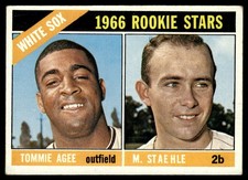 1966 Topps White Sox Agee Staehle Chicago #164