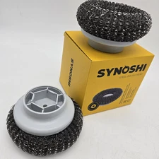 Synoshi Steel Brush Heads 2 Units Designed for Heavy-Duty Cleaning Tasks