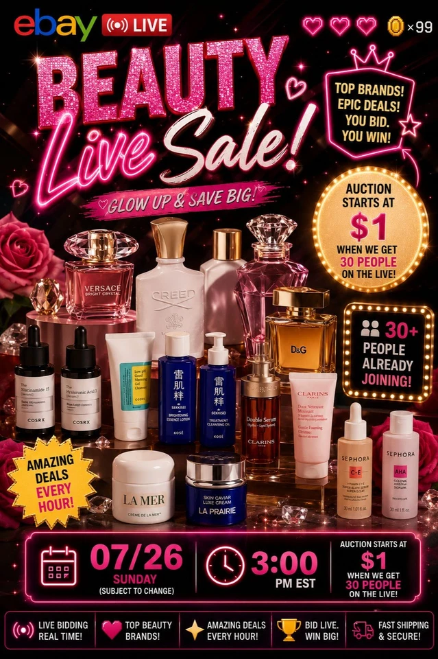 💥BTY002 Beauty/Fragrance Ebay Live 7/26 - NO CANCELS/RETURNS/SALES FINAL💥