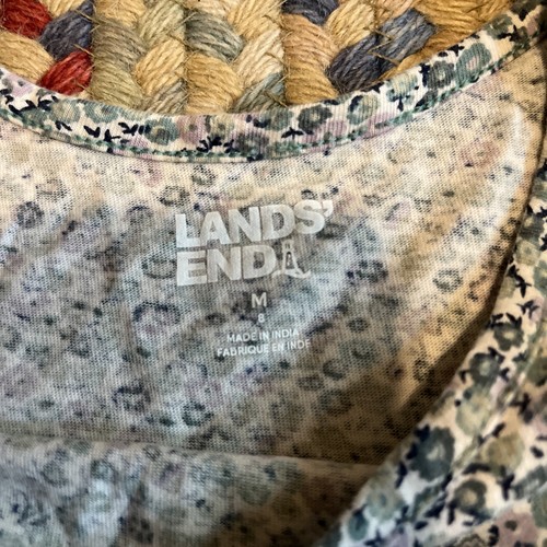 Mädchen Lands End Kleid Langarm Blumenmuster Größe 8 Medium Taschen - Bild 2 von 5