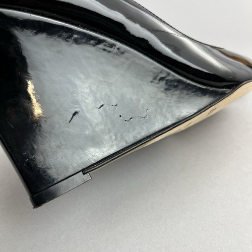 Zapatos de salón L K Bennett de charol negro sin cordones con cuña talla EU39 UK6 - Imagen 8 de 16