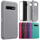 For Samsung Galaxy S10/S10+ Plus/S10e Heavy Duty Hybrid Rubber Phone Case Cover