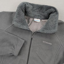 Columbia Jacket Womens Medium Gray Omni-Heat Full Zip Fleece Thermal Reflective