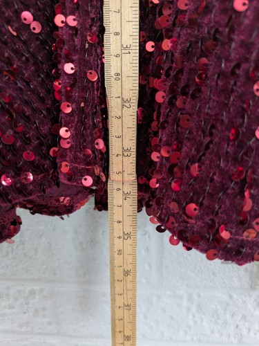 Love & Roses Lipsy UK 12 Red Sequin Velvet Christmas Party Dress - Picture 16 of 16