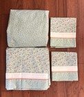 Wamsutta Full/Double Supercale Plus Complete Sheet Set NOS Green Raspberry Lace