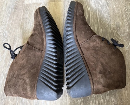 Fly London Wedge Lace-Up Ankle Boots Brown Suede Womens Sz 5.5-6 - Picture 7 of 17