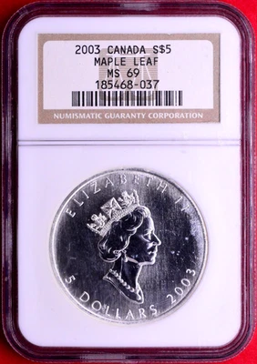 Canadian Maple Leaf MS 69 Silver Bullion Coins for sale | eBay