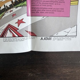 S.T.U.N. Runner Atari Lynx 1991 Game + Manual w/ Poster - Cleaned Tested Working