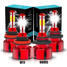 For Ford Fiesta 2011 2012 2013 Combo 9005 H11 LED Headlight High Low Beam