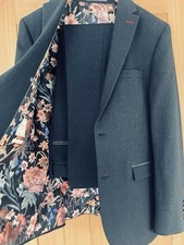 Next Men's 2-Piece Suit Dark Navy 40R Slim Fit Jacket 32” Trousers