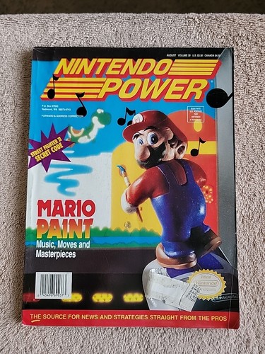 Nintendo Power Magazine - August 1992 Issue #39 Mario Paint w/ Poster - Bild 1 von 6