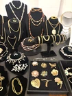Vintage Costume Gold & Silver Signed & Unsigned Jewelry Lot 85 Pieces Wear/Sale