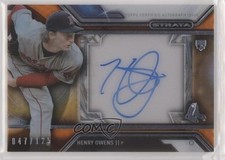2016 Topps Strata Orange 47/125 Henry Owens #SA-HOW Auto v1x