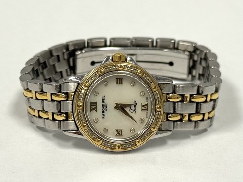 Raymond Weil Tango Steel & 18k Gold MOP Diamond Dial & Bezel 23mm Watch 5860 - Picture 2 of 7