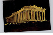 The Illuminated Parthenon Greece Postcard 1982