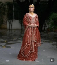 Stunning Look Faux Georgette Maroon Top Palazzo With Dupatta For Wedding Wear