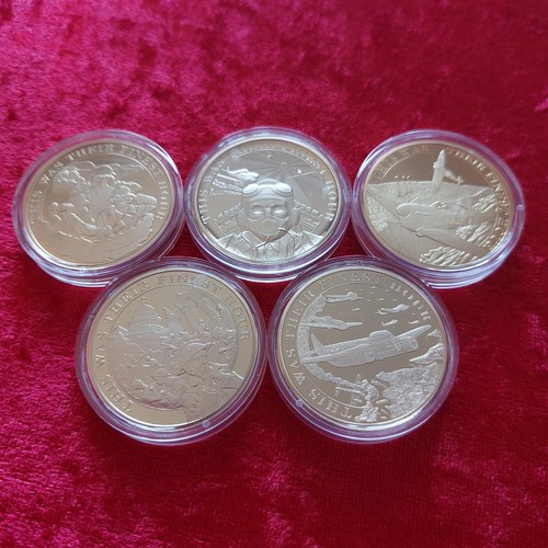 2020 RAF This Was Their Finest Hour Gibraltar GOLD PLATED Proof Crown Coin Set - Bild 7 von 8