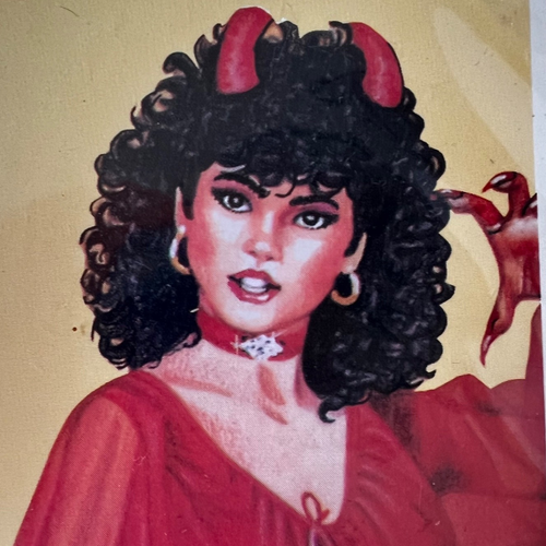 Vtg 1989 RUBIE'S Costume Glittered Devil Tights Halloween Flames NOS NIP 80's - Picture 9 of 10