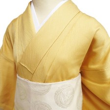Plain Color Kimono, Pure Silk, Casual, No Crest, Ground Pattern, Diagonal Line B