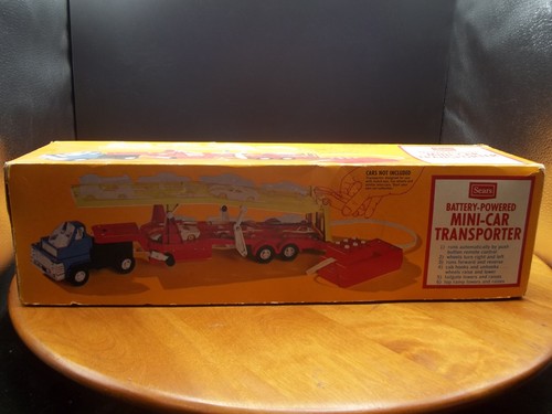 VTG 1970s Sears Battery-Powered Mini-Car Transporter #5804 Original BOX ONLY - Picture 2 of 6