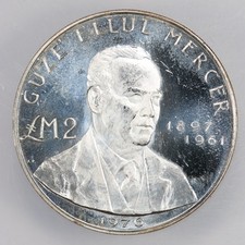 1975 Malta Guze Ellul Mercer Silver 2 Liri