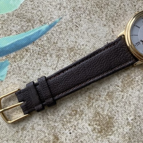 Orologio Alfex uomo svizzero vintage anni 80 fasi lunari quadrante argento cassa 34mm - Foto 4 di 8