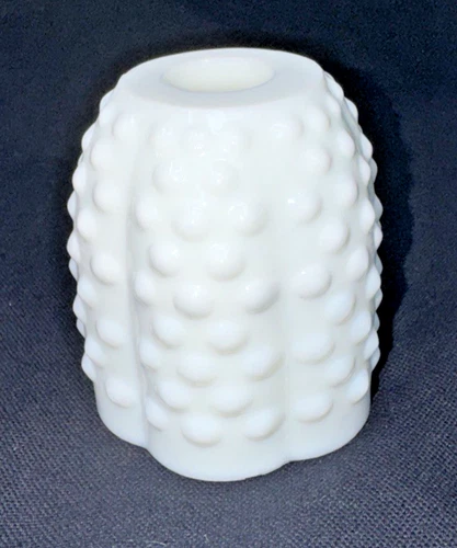Vintage Fenton White/Milk Glass Hobnail Glass Fairy Lamp Candle Holder TOP ONLY