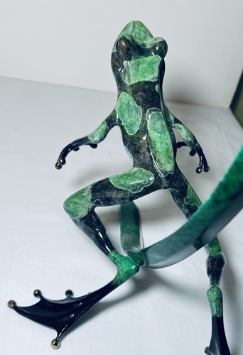 DRAGONFLY Bronze Frog Sculpture by Frogman Tim Cotterill BF35 Signed 183/2000 - Picture 11 of 19