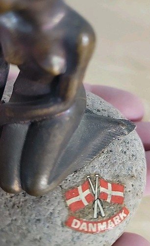 Estatuilla de piedra de metal de Dinamarca recuerdo de la Sirenita - Imagen 9 de 12